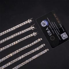 GL 5MM 6.5MM Full Moissanite Necklace Tennis Chain