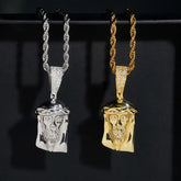 GL Silver VVS Moissanite Jesus Piece Pendant