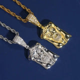 GL Silver VVS Moissanite Jesus Piece Pendant