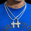 GL Hip Hop Ice Out VVS Moissanite Cross pendant