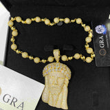 GL Ice Out Moissaite Oversized Jesus Pendant