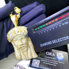 GL Ice Out Moissaite Oversized Jesus Pendant
