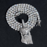 GL Silver VVS Moissanite Iced Out Jesus Pendant