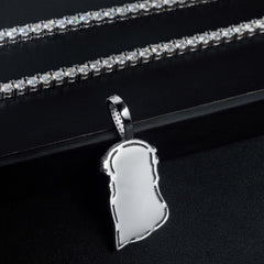 GL Silver VVS Moissanite Iced Out Jesus Pendant