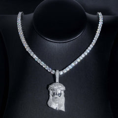 GL Silver VVS Moissanite Iced Out Jesus Pendant