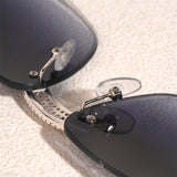 GL Hip-Hop Rimless Sunglasses VVS Moissanite Inlay Bridge & Multicolor Lenses Wooden Arms