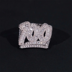 GL Iced Out Prong Setting Baguette Moissanite Rings