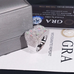 GL Iced Out Prong Setting Baguette Moissanite Rings