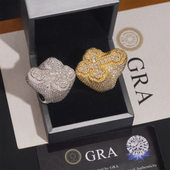 GL Cross-Border Selling Fancy Cross High 925 Silver Moissanite Personality Hip Hop Ring
