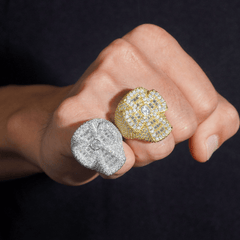 GL New Personalized Cross Moissanite 925 Silver Hip Hop Men's Ring