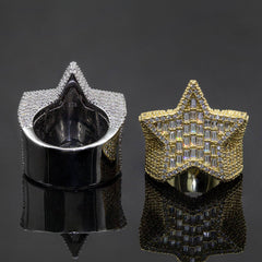 GL Hip Hop Star Boys Ring S925 Silver Moissanite Full Set With Personalized Trendy Ring