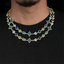 17mm Irregularly shaped Colored Moissanite Cuban link Chain
