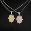 GL Hip Hop Hamsa Two-tone Metal S925 Silver Moissanite Diamonds Pendant