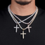 4MM Ascher Cut S925 Silver VVS Moissanite Cross Pendant