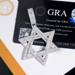 GL Lucky Star of David Moissanite Diamond Pendant