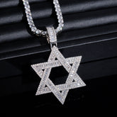 GL Lucky Star of David Moissanite Diamond Pendant