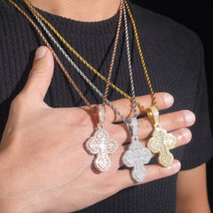 GL VVS Baguette Moissanite Cross Pendant