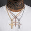 GL Hip Hop Iced Out Baguette Diamond Cross Pendant
