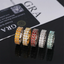 GL 2 Rows Colorful Moissanite Eternity Band Rings
