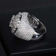 GL Iced Out VVS Moissanite Hip Hop Ring Men