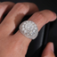 【US 3 Days Delivery】GL Hip Hop Fine Jewelry 925 Sterling Silver VVS Moissanite Diamond Ring