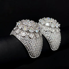 【US 3 Days Delivery】GL Hip Hop Fine Jewelry 925 Sterling Silver VVS Moissanite Diamond Ring