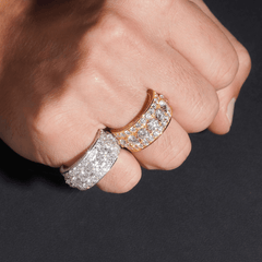 GL Pass Diamond Tester 925 Silver White Gold Moissanite Iced Out Rings