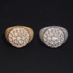 【US 3 Days Delivery】GL Hip Hop Fine Jewelry VVS Moissanite Diamond Ring