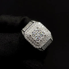 GL Top Quality Iced Out Jewelry VVS Moissanite Hip Hop Men Ring