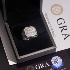 GL Top Quality Iced Out Jewelry VVS Moissanite Hip Hop Men Ring