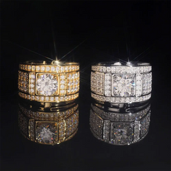 GL Hip Hop Fine Jewelry 925 Sterling Silver VVS Moissanite Diamond Ring