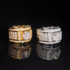 GL Hip Hop Fine Jewelry 925 Sterling Silver VVS Moissanite Diamond Ring