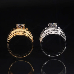 GL Hip Hop Fine Jewelry 925 Sterling Silver VVS Moissanite Diamond Ring