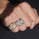 GL Hip Hop Fine Jewelry 925 Sterling Silver VVS Moissanite Diamond Ring