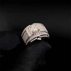 GL Hip Hop Fine Jewelry 925 Sterling Silver VVS Moissanite Diamond Ring