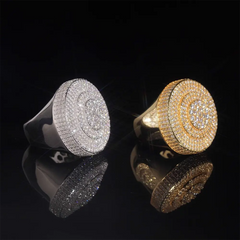 GL Hip Hop Fine Jewelry 925 Sterling Silver VVS Moissanite Diamond Ring