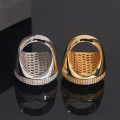 GL Hip Hop Fine Jewelry 925 Sterling Silver VVS Moissanite Diamond Ring