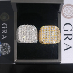 GL Iced Out Hip Hop Peva VVS Moissanite Diamond Ring