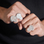 GL Hiphop Cross Iced Out Baguette Moissanite Diamond Ring