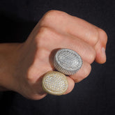 GL Oval Shape Iced Out Peva Moissanite Diamond Ring