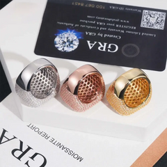 GL luxury Iced Out Square Casting VVS Moissanite Ring