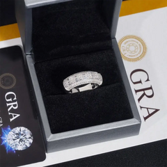 GL Ice Out square Moissanite Diamond Ring