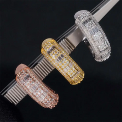 GL Ice Out square Moissanite Diamond Ring