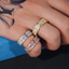 GL Baguette Clustered Rectangle Cut Tennis Ring