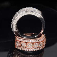 GL Iced Out Round cut Eternity Band Moissanite Ring