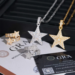 GL Star Shape Adjustable Open Band Ring