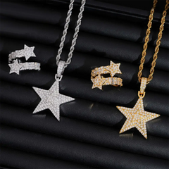 GL Star Shape Adjustable Open Band Ring