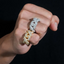GL Iced Out Cuban Chain Hip Hop Band Ring