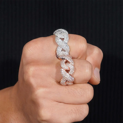 GL Iced Out Cuban Chain Hip Hop Band Ring