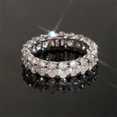 GL Oval Shape Moissanite Eternity Band Ring